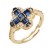 Gold-Plated-Blue-CZ-Adjustable-Rings-Gold Blue