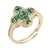 Gold-Plated-Green-CZ-Adjustable-Rings-Gold