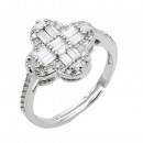 Gold Plated with Black CZ Adjustable Rings