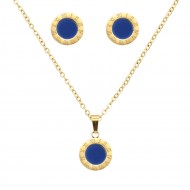 Gold Plated Stainless Steel Necklace And Earrings Sets.