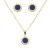 Gold-Plated-Stainless-Steel-Necklace-And-Earrings-Sets.-Gold Blue