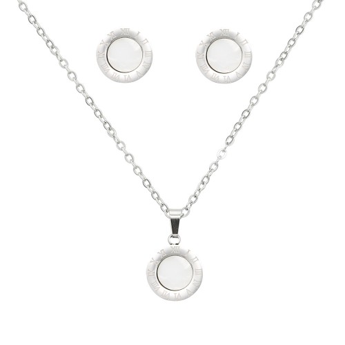 Stainless Steel  Necklace And earrings Sets.