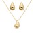 Gold-Plated-Stainless-Steel--Necklace-And-Earrings-Sets.-Gold