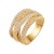 Gold-Plated-925-Sterling-Silver-CZ-Interwined-Crossover-Statement-Ring-Gold