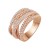 Rose-Gold-Plated-925-Sterling-Silver-CZ-Interwined-Crossover-Statement-Ring-Rose Gold