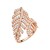 925-Sterling-Silver-Elegant-Leaf-Branch-with-Clear-Cubic-Zirconia-Stones-Wedding-Ring-Promise-Ring-for-Women-Rose Gold