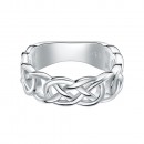 925 Sterling Silver Rhodium Plated Eternity Rings for Women