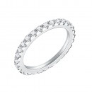 925 Sterling Silver Rhodium Plated with AAA Cubic Zirconia Stones Eternity Band Ring for Women