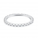 925 Sterling Silver Rhodium Plated with AAA Cubic Zirconia Stones Eternity Band Ring for Women