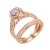 925-Sterling-Silver-Rose-Gold-Plated-with-Round-Cut-AAA-Cubic-Zirconia-Stones-Bridal-Ring-2-Pieces-Sets-for-Women-Rose Gold