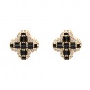Gold Plated with Multi Cubic Zirconia Earrings