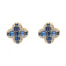 Gold Plated with Multi Cubic Zirconia Earrings