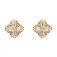 Gold Plated with Cubic Zirconia Earrings