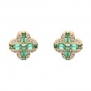 Gold Plated with Multi Cubic Zirconia Earrings