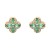 Gold-Plated-with-Green-Cubic-Zirconia-Earrings-Gold
