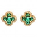 Gold Plated with Cubic Zirconia Earrings