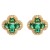 Gold-Plated-with-Green-Cubic-Zirconia-Earrings-Green