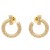 Gold-Plated-with-Clear--Cubic-Zirconia-Earrings-Gold