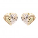 Gold Plated with Clear Cubic Zirconia Earrings Gold Plated with Clear Cubic Zirconia Earrings