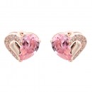 Rose Gold Plated with Clear Cubic Zirconia Earrings Rose Gold Plated with Clear Cubic Zirconia Earrings
