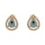 Gold-Plated-With-Clear-CZ-Evil-Eye--Earrings-Gold