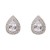 Rhodium-Color-With-Clear-CZ-Tear-Drop-Earrings-Rhodium