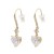 Gold-Plated-With-Clear-CZ-Heart--Earrings-Gold