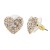 Gold-Plated-With-Clear-Crystal-Heart-shape-Earrings-Gold Clear