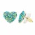 Gold-Plated-Green-AB-Crystal-Heart-Shape-Earring-Green AB