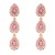 Gold-Plated-With-Pink-Crystal-Heart-shape-Earrings-Gold Pink
