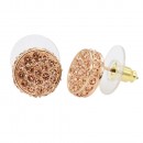 Rose Gold Plated Peach Crystal Earring