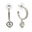 Gold Plated With AB Crystal Heart shape Earrings