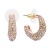 Rose-Gold-Plated-With-AB-Crystal-Hoop-Earrings-Rose Gold AB