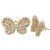Gold-Plated-With-Topaz-Crystal-Butterfly-Earrings-Gold Topaz