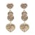 Gold-Plated-With-Topaz-Color-Crystal-Heart-Shape-Earrings-Gold Topaz