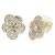 Gold-Plated-With-Clear-Crystal-Flower-Earrings-Gold Clear