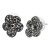Gunmetal-Plated-With-Hematite-Color-Crystal-Flower-Earrings-Hematite