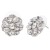 Rhodium-Plated-With-Clear-Crystal-Flower-Stud-Earrings-Rhodium Clear