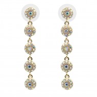 Gold Plated With AB Crystal Earrings