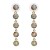Gold-Plated-With-Multi-Color-Crystal-Earrings-Gold Multi-Color