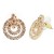Gold-Plated-With-Topaz-Color-Crystal-Earrings-Gold Topaz