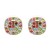 Gold-Plated-With-Multi-Color-Stud-Earrings-Gold Multi-Color