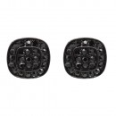 Rhodium Plated With Clear Crystal Stud Earrings