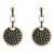 Gold-Plated-With-Jet-Crystal-Pave-Disc-Earring-Gold Black