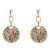 Gold-Plated-With-Topaz-Crystal-Pave-Disc-Earring-Gold Topaz