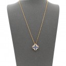 Gold Plated with  Multi Cubic Zirconia Necklaces