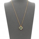 Gold Plated with  Multi Cubic Zirconia Necklaces