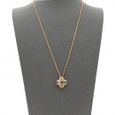 Gold Plated with  Multi Cubic Zirconia Necklaces