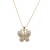 Gold-Plated-With-CZ-Butterfly--Necklace.-16"+2"-Gold