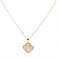 Gold Plated with  Cubic Zirconia Necklaces